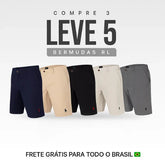 Bermudas Masculina em Sarja RL - Kit 5 Unidades (OFERTA BLACK FRIDAY)